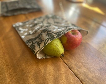Bolsa de algodón con cera de abejas para productos agrícolas (22,8 x 24,4 cm)