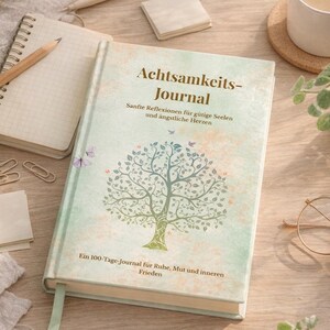 Achtsamkeits-Journal - 100 Tage Journal für Ruhe, Mut und inneren Frieden (druckbares Journal)