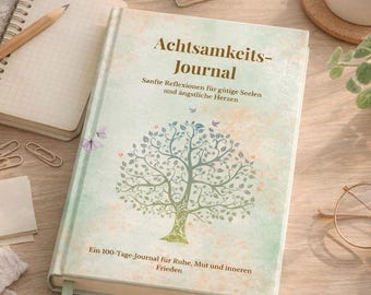 Achtsamkeits-Journal - 100 Tage Journal für Ruhe, Mut und inneren Frieden (druckbares Journal)