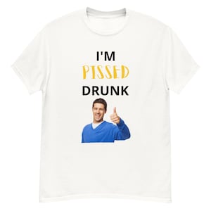 Be Unique with the trendy &quot;Drunk&quot; shirt, Meme Graphic Tee, Bold Text T-Shirt, Funny Internet Trend Shirt, Viral Quote Tee,