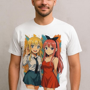 Anime Girls T-Shirt – Colorful Manga Art Tee