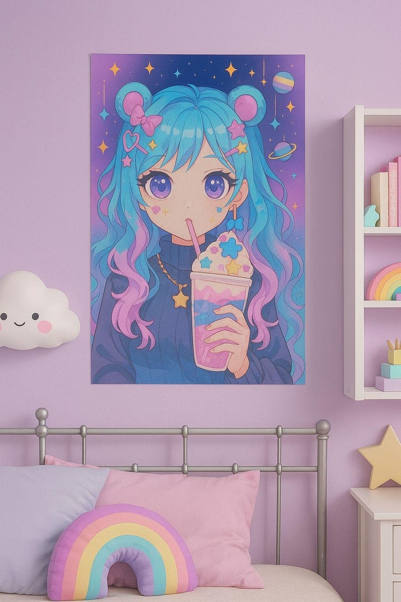 Kawaii Anime Girl Poster Pastel Galaxy Aesthetic Wall Art Etsy kawaii-anime-girl-poster-pastel-galaxy-aesthetic-wall-art-etsy