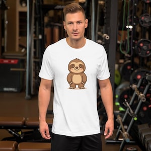 おもしろナマケモノ ユニセックス Tシャツ