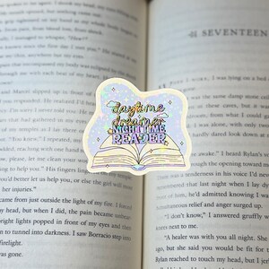 Daytime Dreamer, Nighttime Reader Sticker - Water Resistant