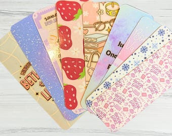 Mystery Bookmark Bundle – Set of 3 Laminated Bookmarks