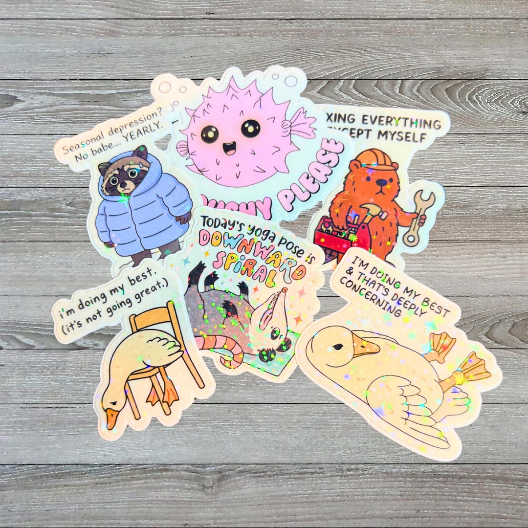 Relatible Sticker Funny Animal Sticker Bundle | Relatable Laptop Stickers, Water ...