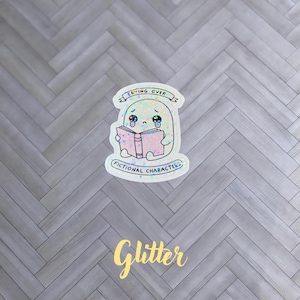 Crying Over Fictional Characters Sticker - Water Resistant