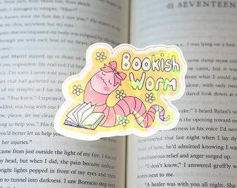 Bookish Worm Sticker - Water Resistant
