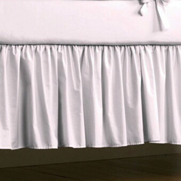 Solid Color Crib Skirt / Dust Ruffle
