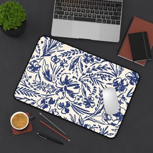 Elegant Neoprene Desk Mat: Non-Slip Home Office Decor
