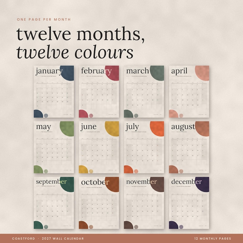 May Print Lettering 2027 Printable Wall Calendar | Monthly Calendar PDF | Manifestation ...