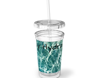 Ocean-Inspired Acrylic Cup, Reusable Travel Mug, Beach Lover Gift