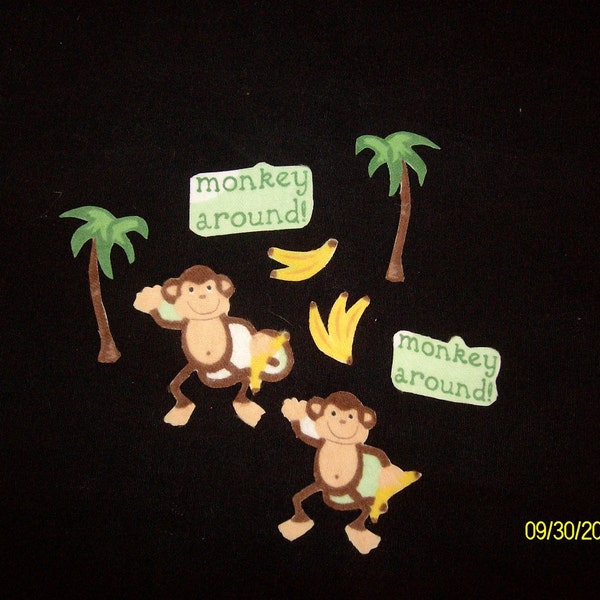 New 8 Monkeys Iron Ons Fabric Appliques