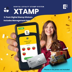 Tarjetas de fidelización Xtamp Premium Edition personalizadas con grabado láser