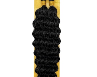 KIWI® Deep Wave Bulk Human Hair for Braiding – Natural BOHO Curls