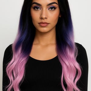 24 Inch Synthetic Lace Front Wig – Long Wavy/ Straight Colorful Wig for Women | Heat Resistant Fiber | Glueless Fashion Hairpiec