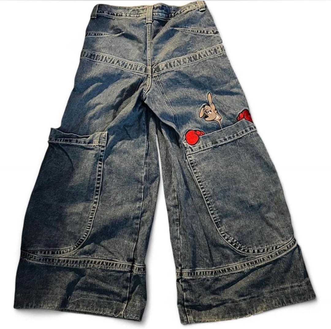 「激レア」JNCO 2000s デニム キングロゴ jnco Rare Vintage JNCO CO. Crown Logo Wide Leg Baggy Denim Jeans