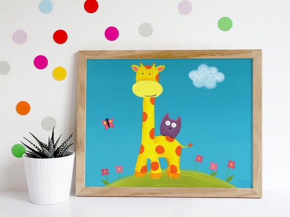 giraffe nursery art