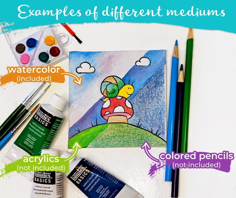 Set of 25 Paint Kits Bulk Predrawn Canvas Canvas Paint Etsy UK