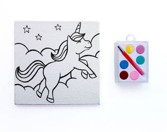 Unicorn Canvas Paint Set - Paint Your Own Unicorn