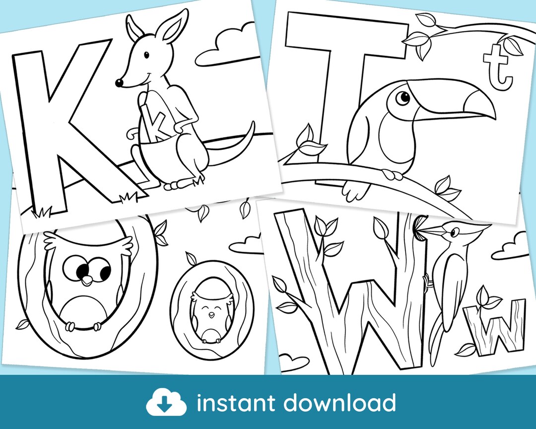 Animal Alphabet Coloring Pages - Il 1080xN.2889554759 1z44 