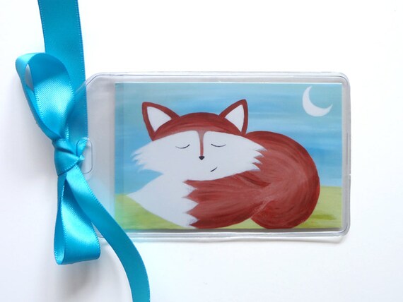 fox luggage tag