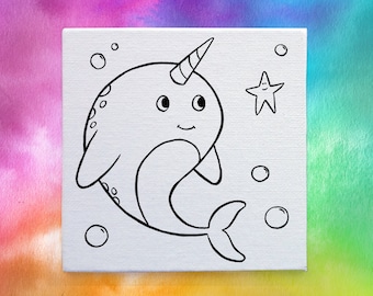 Narwhal Birthday Party Favours Loot Idea Whale Stickers Narwhal Stickers x 5