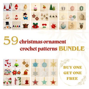 59 Christmas Crochet Ornament Patterns: Xmas Home Decor (PDF Tutorial)