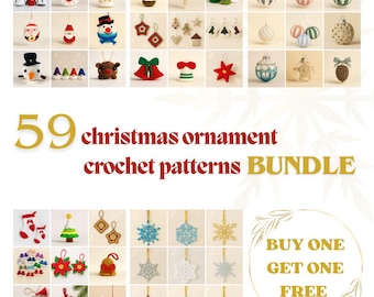 59 Christmas Crochet Ornament Patterns: Xmas Home Decor (PDF Tutorial)