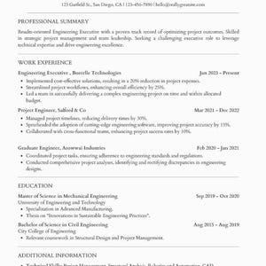 Resume Template | Professional | ATS-Friendly | CV | Editable in Canva