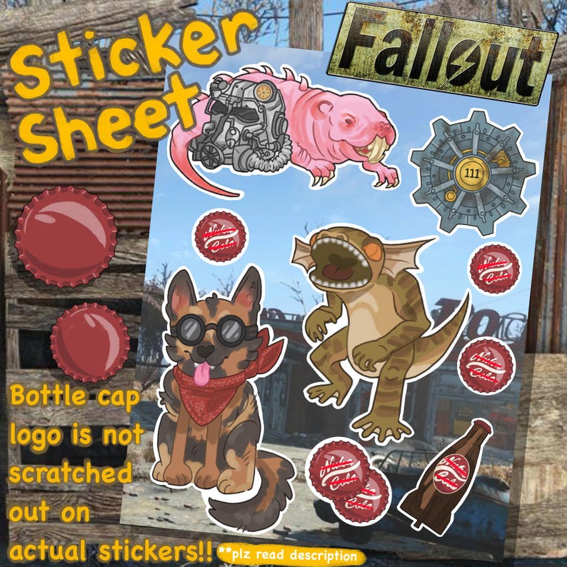 Fallout Sticker Sheet - Etsy