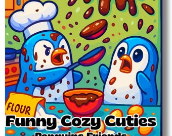 Coloring Book for Kids & Adults and Penguins Lovers (Digital Download)