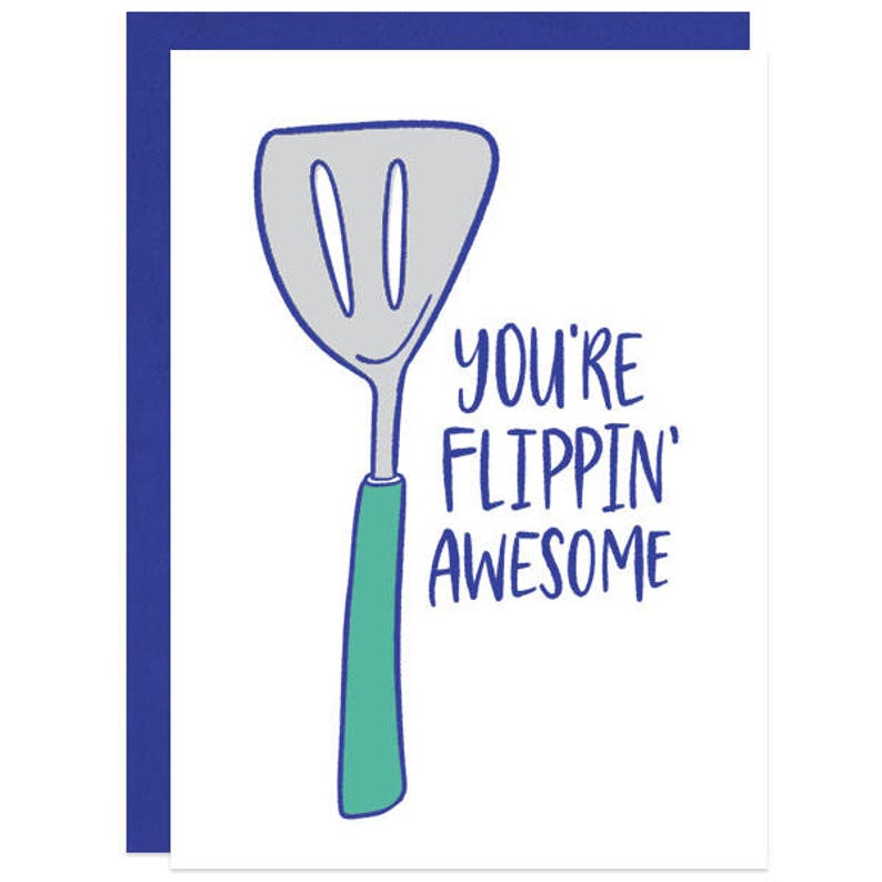 You're Flippin' Awesome | Blank Card - Etsy