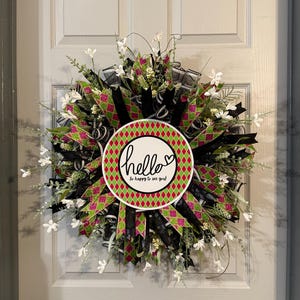 Handmade Door Wreath | Seasonal Front Door Decor | Everyday Wreath | Year-Round Wreath | Whimsical Glam Wreath