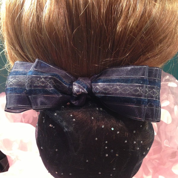 Blue Hair snood Instant Bun Maker