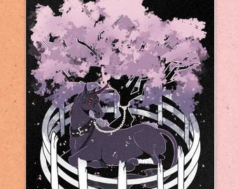 The Unicorn Tapestries x Sleep Token - Dark Unicorn Horse Pearl Print Poster