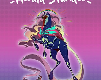 Jayvik Jayce/Viktor Arcane Herald Horse Acrylic Standee – Clear or Holographic