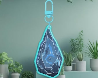 Jayvik Glow In The Dark Rune Glitter Keychain