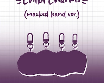 Masked Band Chibi Full-Bleed Acrylic Keychain Charms