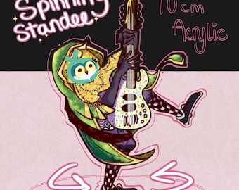Masked Band Member Bassist Spinning Acrylic Standee