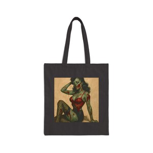 Tote Bag | Eco-Friendly Reusable Shopping Bag, Gift for Pinup and Zombie Lovers