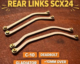 Eslabones traseros de acero inoxidable SCX24: Gladiator, Deadbolt, longitudes C-10