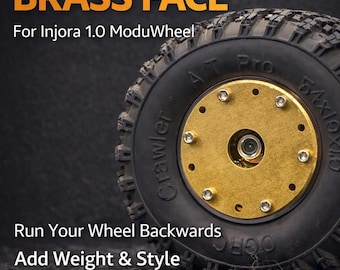 Brass Faceplate for Injora 1.0 ModuWheel: Adds Weight & Style
