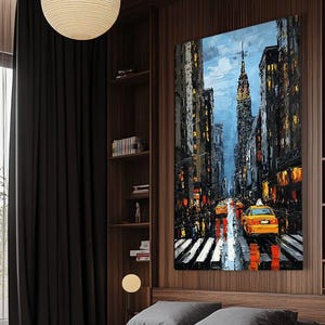 NYC Nights – Yellow Taxi Wall Art