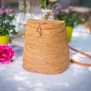 UNICEF Market  Batik Lined Rattan Handbag from Bali - Sunda Style