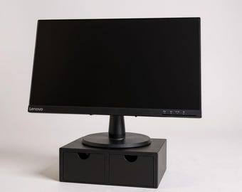 Monitor Riser with Drawers: Custom Color Desk Organizer