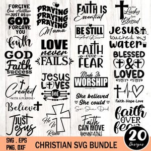 Christian Svg Bundle, Scripture Bundle, Bible Verse Svg, Religious Svg Bundle, Jesus Svg, God Svg, Faith svg Bundle, Christian Svg file