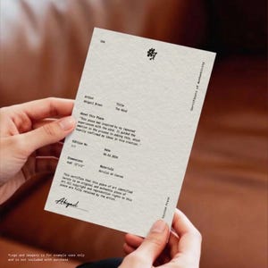 May include: A rectangular off-white certificate of authenticity printed on textured paper. It features black text including the artist name Abigail Broen, title The Wind, date 06.03.2024, dimensions 12x12 inches, materials Acrylic on Canvas, and a signature.