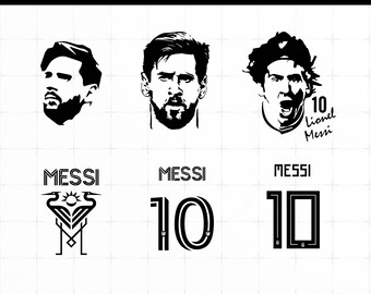 Pacchetto SVG di Messi, file di taglio del calciatore Lionel Messi (download digitale)