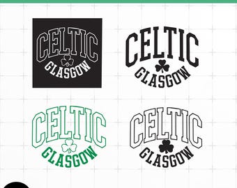 Pacchetto di clipart SVG del Celtic Glasgow per Cricut e Silhouette - DXF, PNG - Download digitale